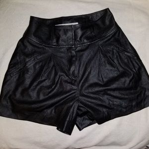 Black Leatherette shorts